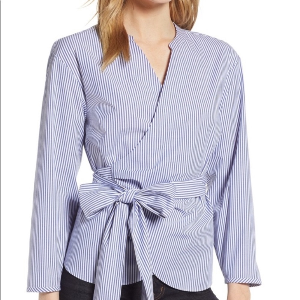 J. Crew wrapped tie knot blouse